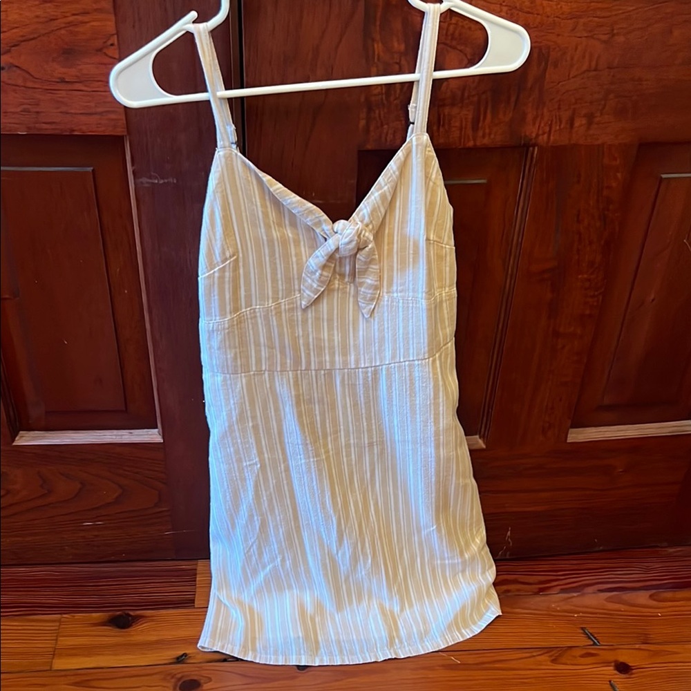 Hollister Cream Striped Dress